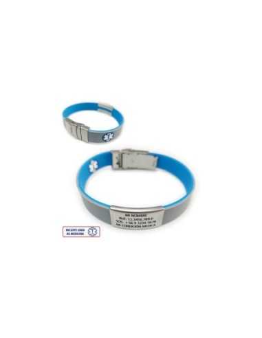 Pulsera Medical ROJO NEGRO