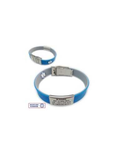 Pulsera Medical ROJO NEGRO