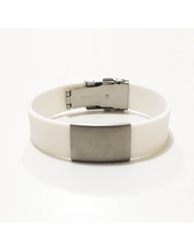 Pulsera Silicon ID Blanca