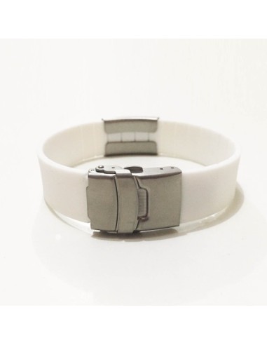 Pulsera Silicon ID Blanca 2