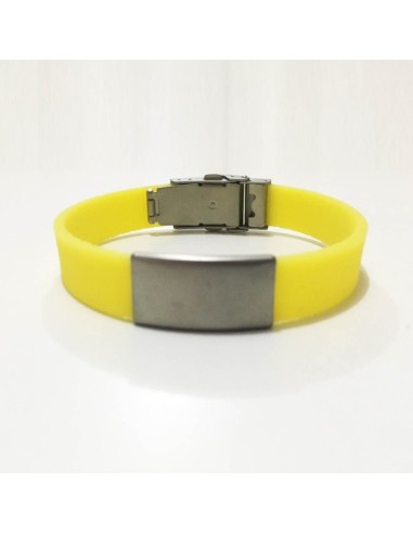 Pulsera Silicon Slim ID AMARILLO