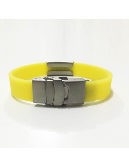 Pulsera Silicon Slim ID AMARILLO
