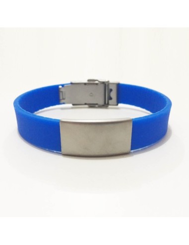 Pulsera Silicon Slim ID AZUL