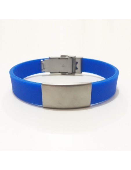 Pulsera Silicon Slim ID AZUL