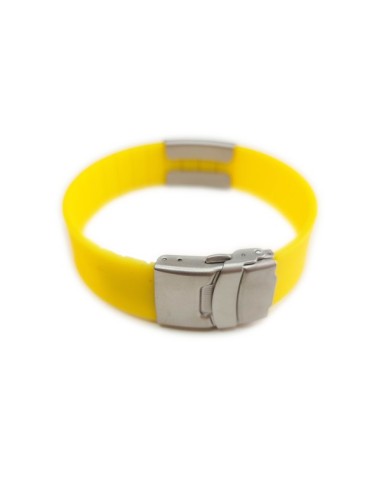 Pulsera Silicon ID AMARILLA 2
