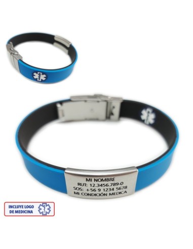 Pulsera Medical ROJO NEGRO