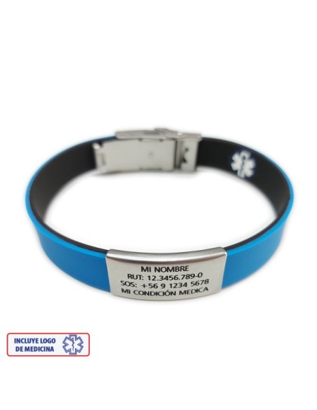 Pulsera Medical ROJO NEGRO