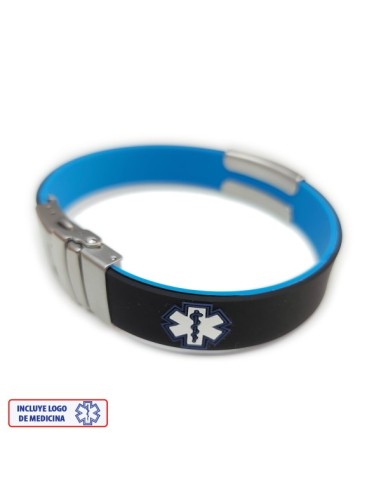 Pulsera Medical ROJO NEGRO