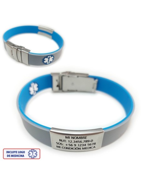 Pulsera Medical ROJO NEGRO