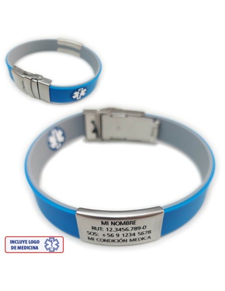 Pulsera Medical ROJO NEGRO