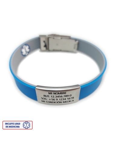 Pulsera Medical ROJO NEGRO
