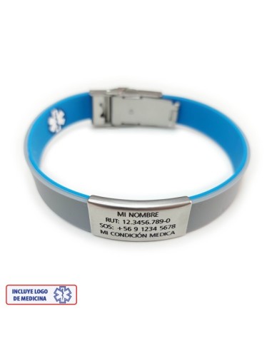 Pulsera Medical ROJO NEGRO