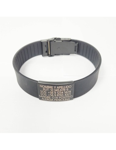 Pulsera de identificación para emergencia
